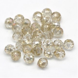 Бусины кастрюли 4*3мм, светлая карамель прозрачный